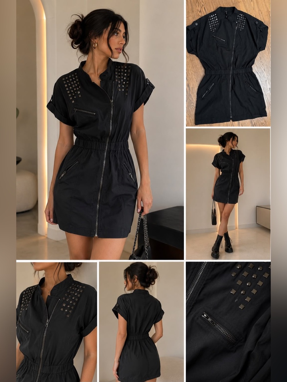 Bershka Black Casual Top with Stitch Detail